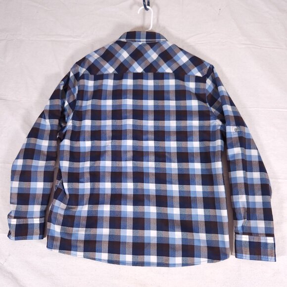 Flag & Anthem Madeflex Button Shirt Large Long Sleeve Roll Tab UPF Wicking - Picture 2 of 16